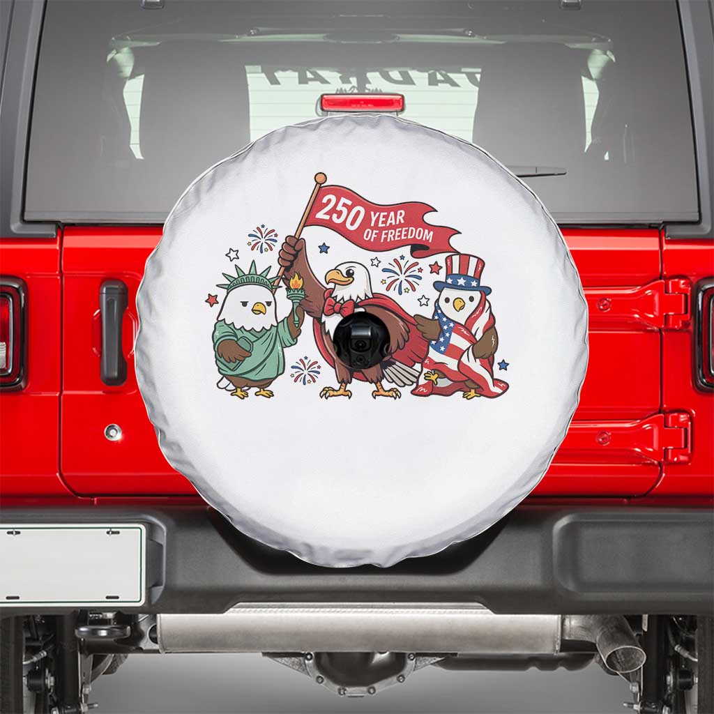 Cute Patriotic Eagle 250 Years Of Freedom Spare Tire Cover American Pride Gift