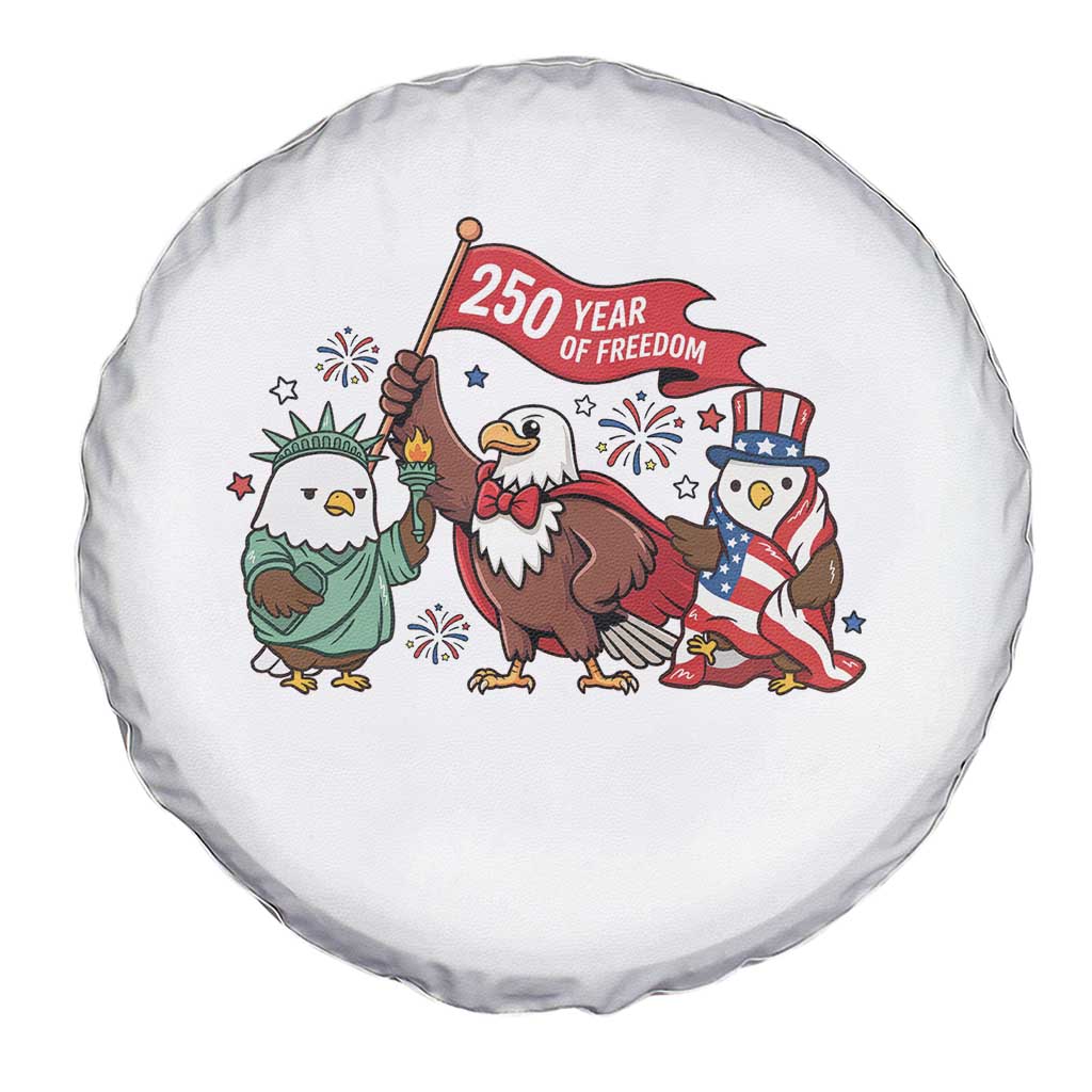 Cute Patriotic Eagle 250 Years Of Freedom Spare Tire Cover American Pride Gift