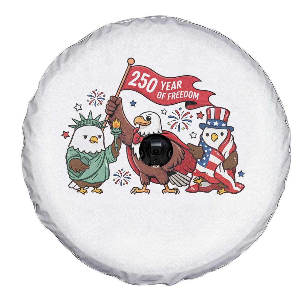 Cute Patriotic Eagle 250 Years Of Freedom Spare Tire Cover American Pride Gift
