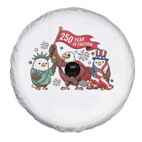 Cute Patriotic Eagle 250 Years Of Freedom Spare Tire Cover American Pride Gift