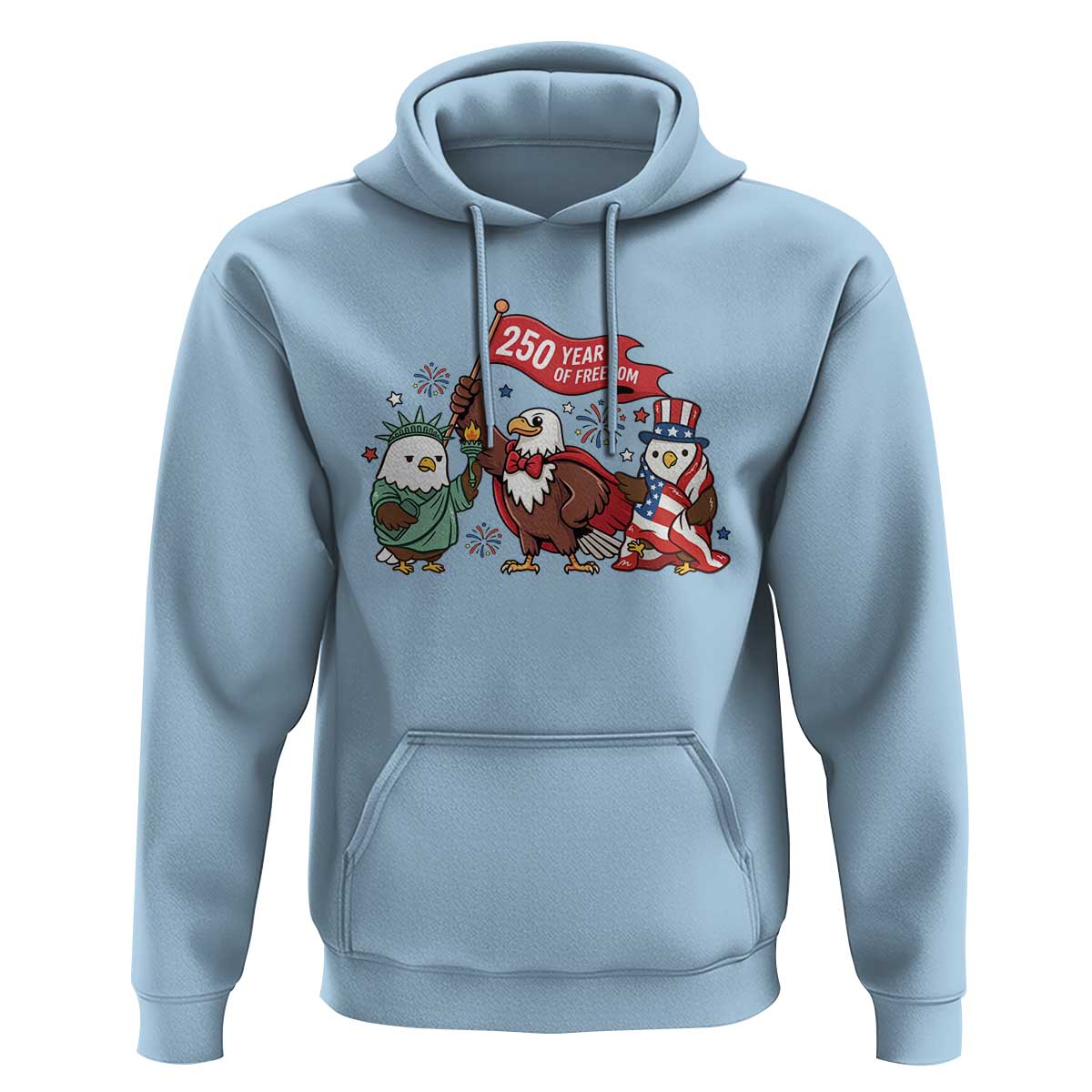 Cute Patriotic Eagle 250 Years Of Freedom Hoodie American Pride Gift