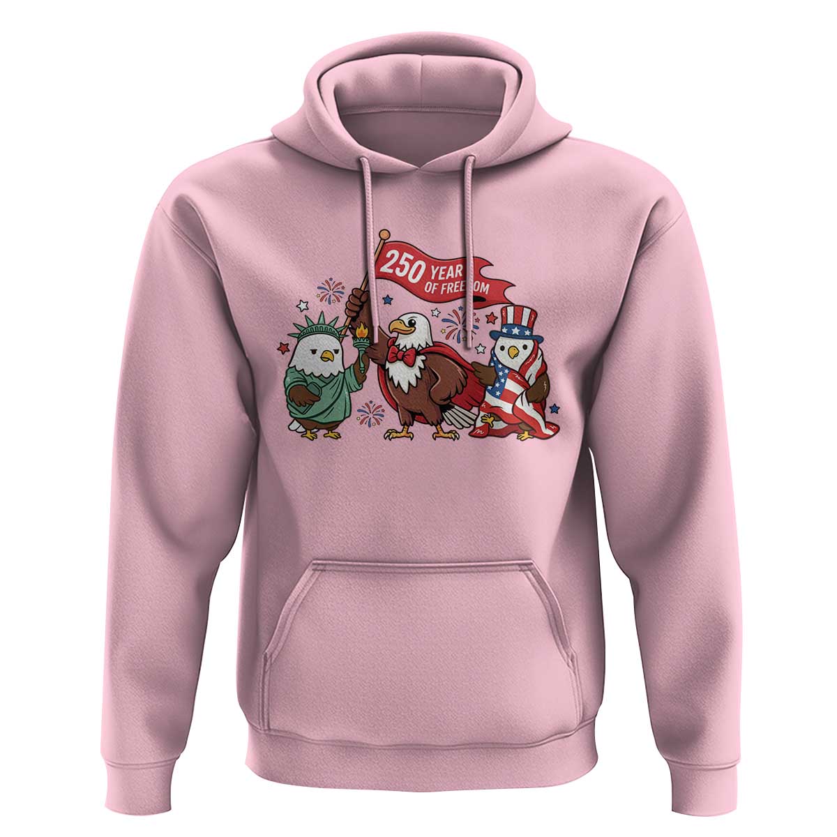 Cute Patriotic Eagle 250 Years Of Freedom Hoodie American Pride Gift