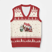 Cute Patriotic Eagle 250 Years Of Freedom V-Neck Knit Sweater Vest American Pride Gift