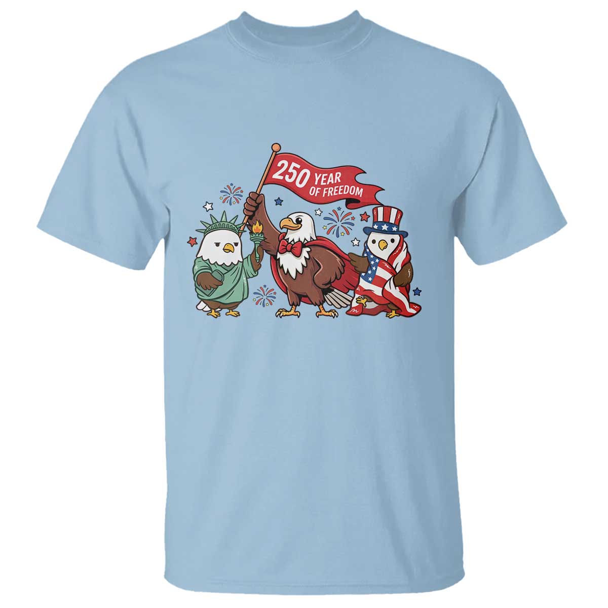 Cute Patriotic Eagle 250 Years Of Freedom T Shirt American Pride Gift