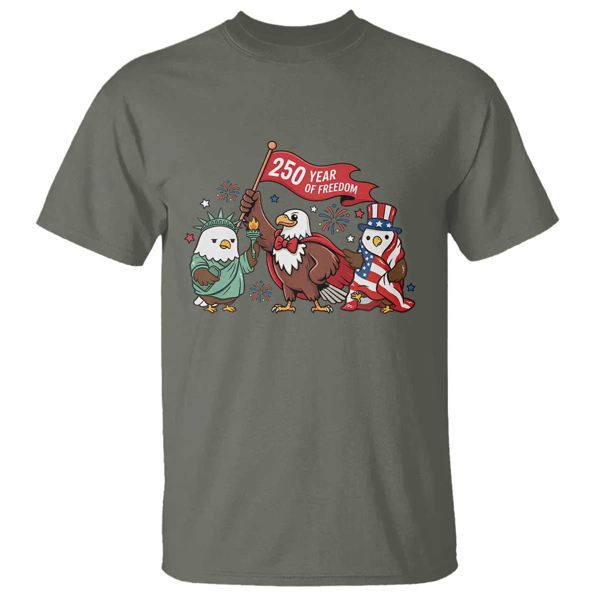 Cute Patriotic Eagle 250 Years Of Freedom T Shirt American Pride Gift