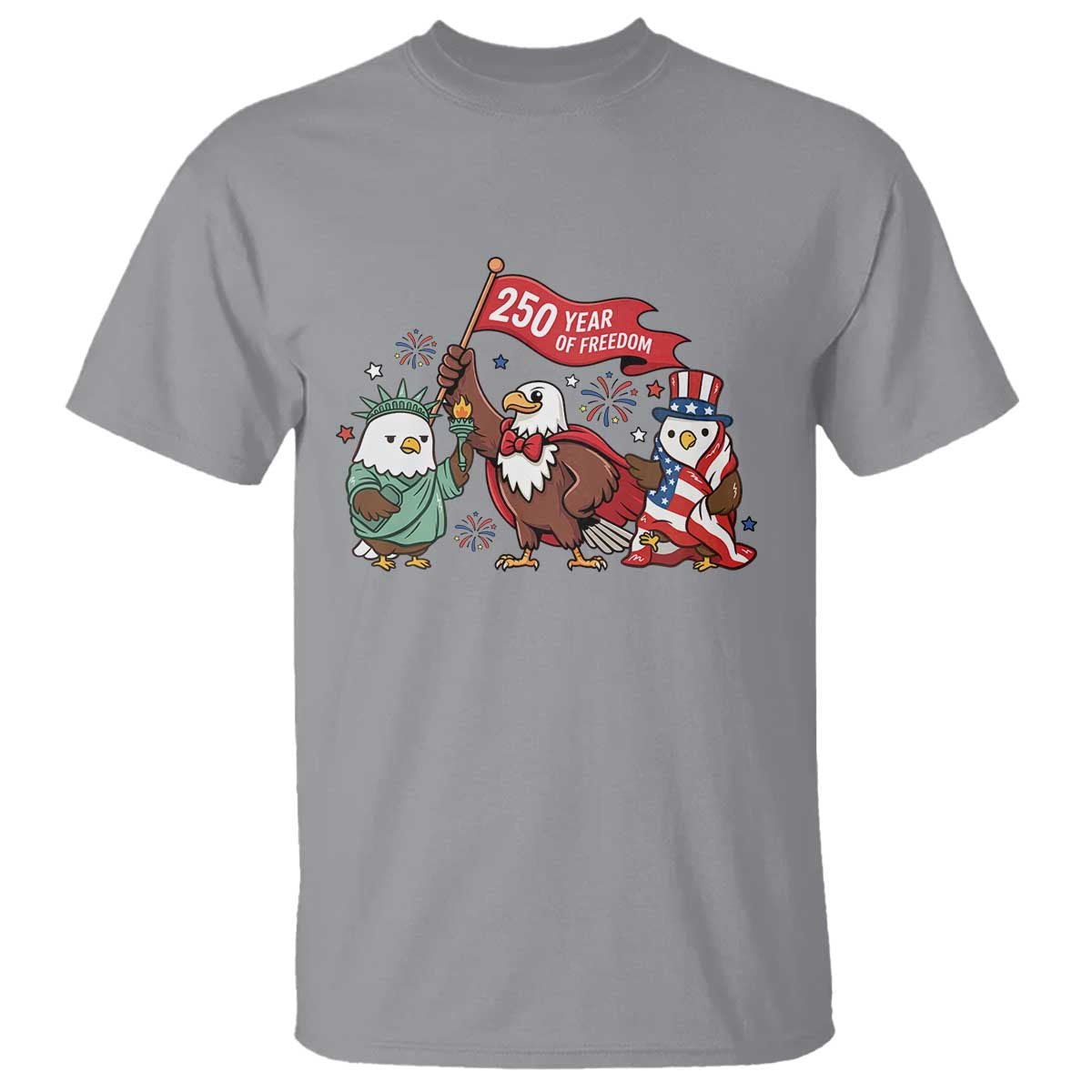 Cute Patriotic Eagle 250 Years Of Freedom T Shirt American Pride Gift