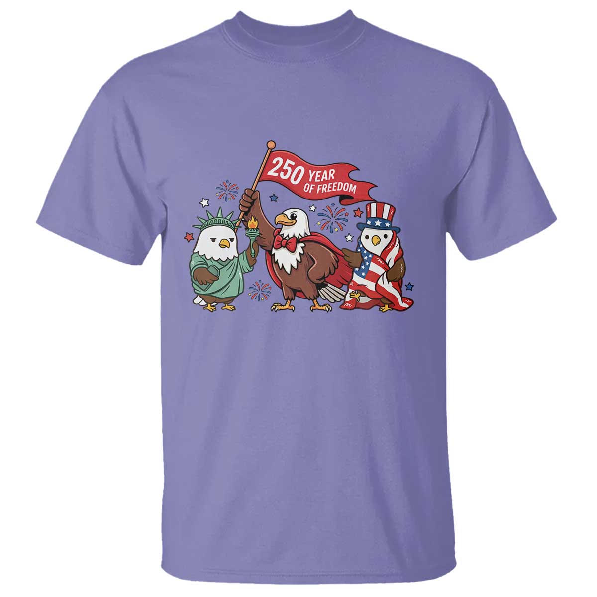 Cute Patriotic Eagle 250 Years Of Freedom T Shirt American Pride Gift