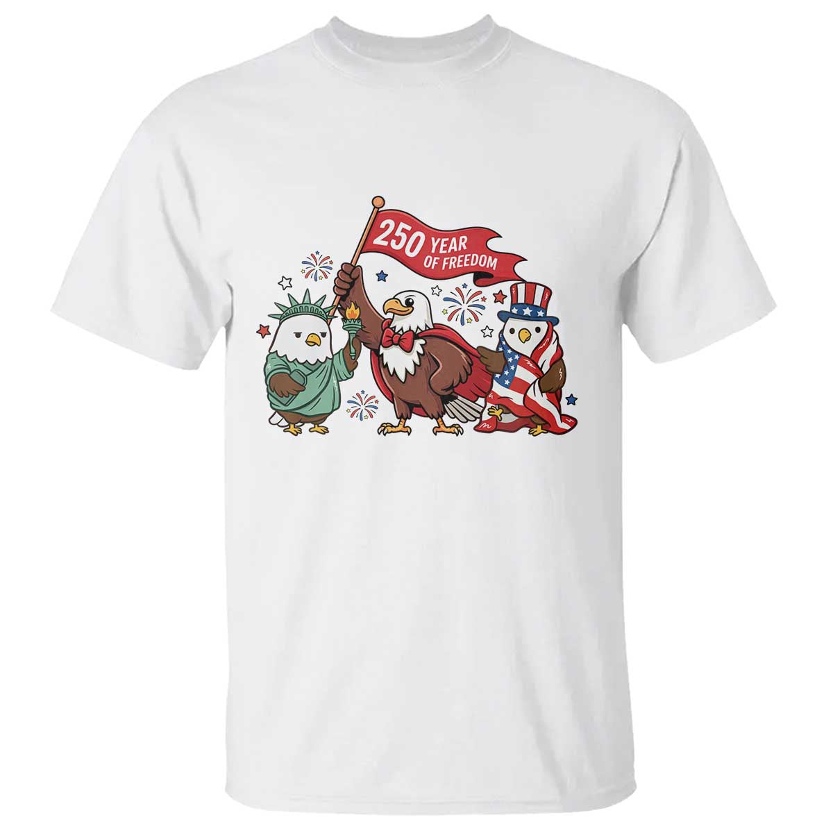 Cute Patriotic Eagle 250 Years Of Freedom T Shirt American Pride Gift