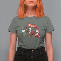 Cute Patriotic Eagle 250 Years Of Freedom T Shirt For Women American Pride Gift