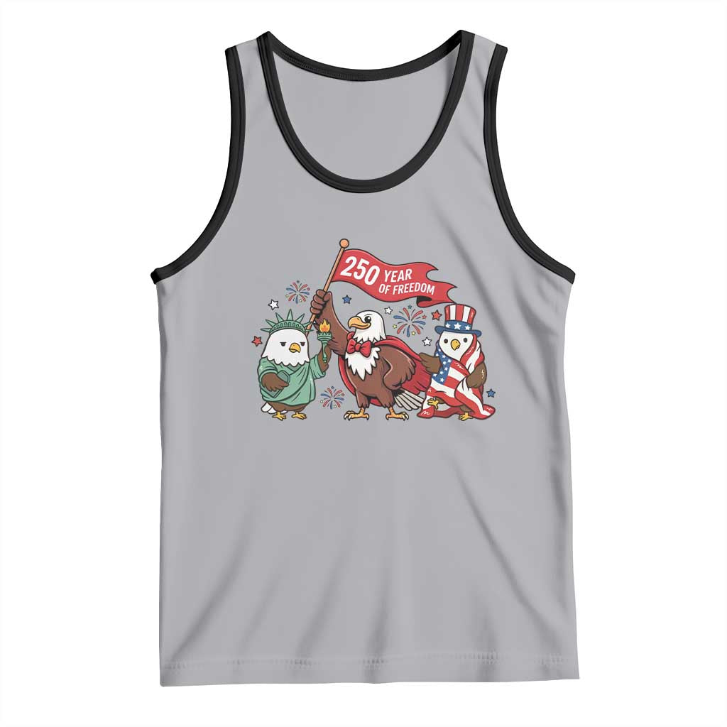 Cute Patriotic Eagle 250 Years Of Freedom Tank Top American Pride Gift