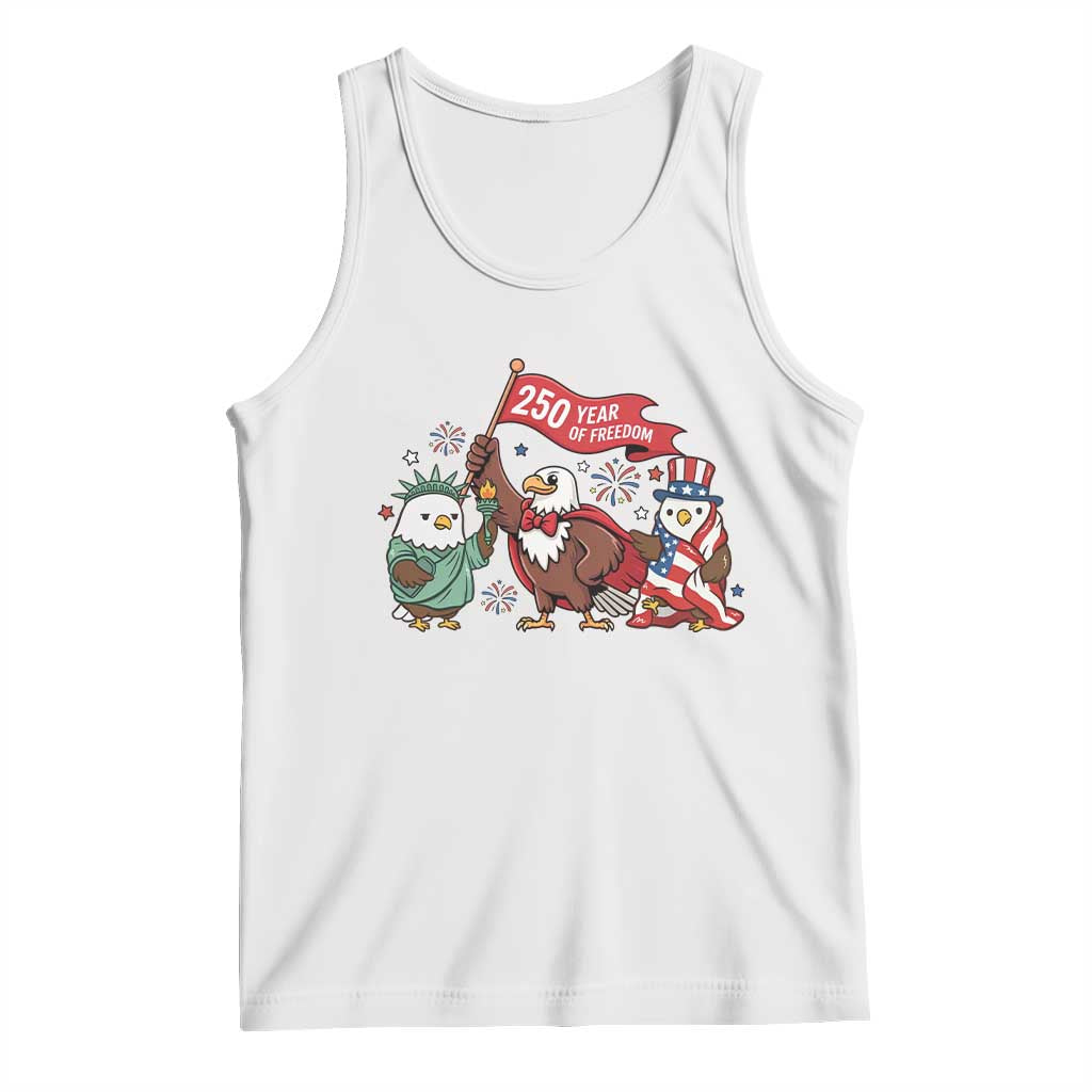 Cute Patriotic Eagle 250 Years Of Freedom Tank Top American Pride Gift