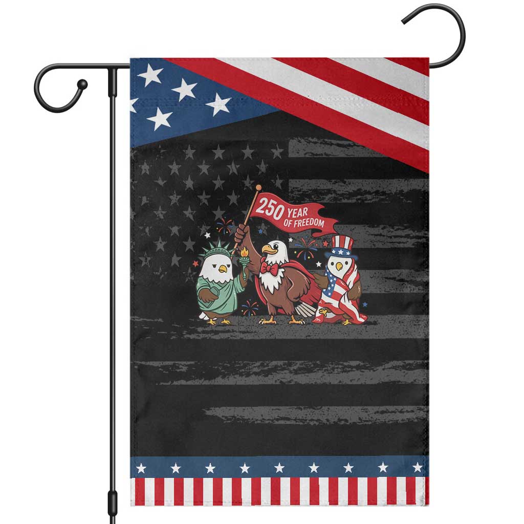 Cute Patriotic Eagle 250 Years Of Freedom Garden Flag American Pride Gift