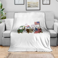 Adorable Patriotic Eagle 250 Years Of Freedom Throw Blanket USA Anniversary Gift