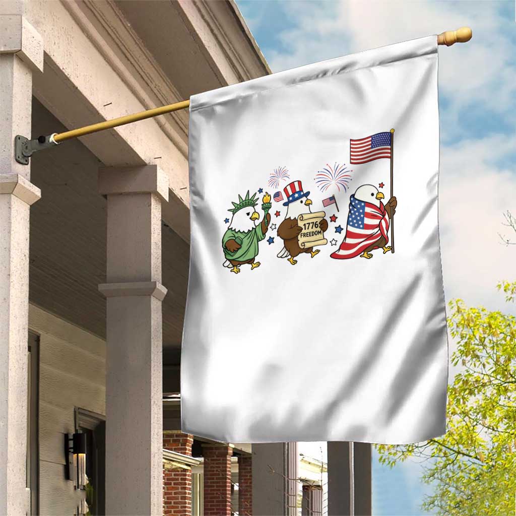 Adorable Patriotic Eagle 250 Years Of Freedom Garden Flag USA Anniversary Gift