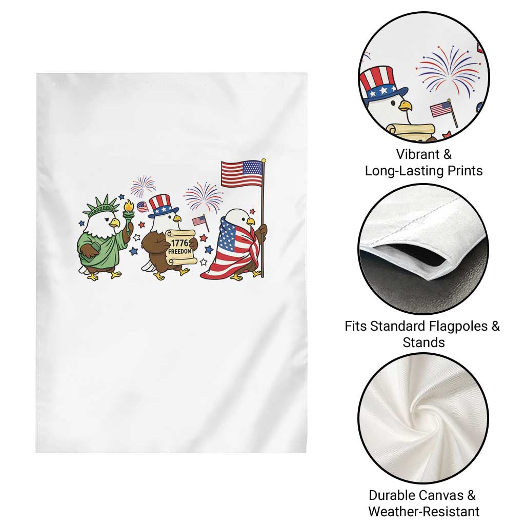 Adorable Patriotic Eagle 250 Years Of Freedom Garden Flag USA Anniversary Gift