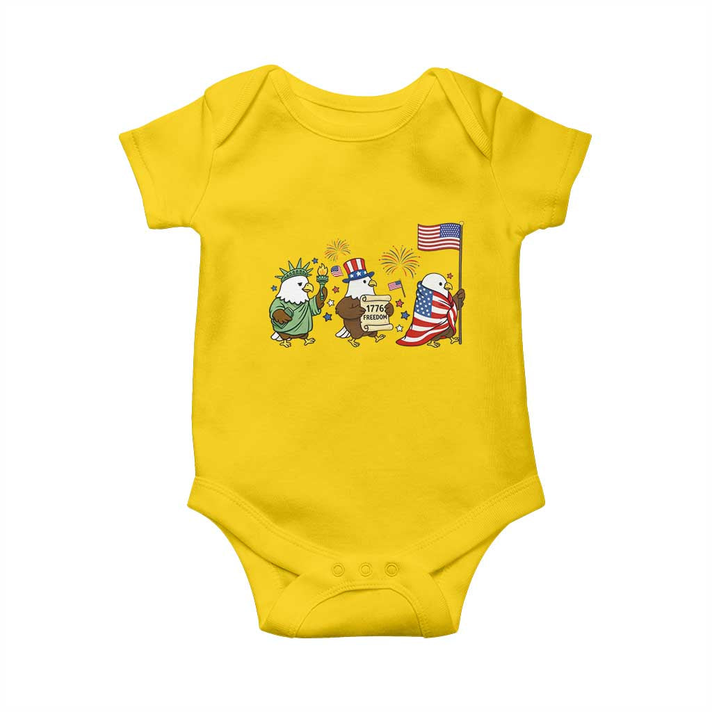 Adorable Patriotic Eagle 250 Years Of Freedom Baby Onesie USA Anniversary Gift
