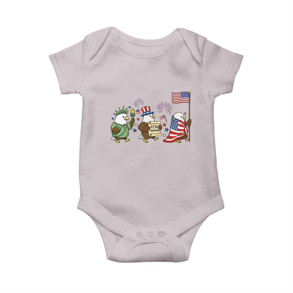 Adorable Patriotic Eagle 250 Years Of Freedom Baby Onesie USA Anniversary Gift