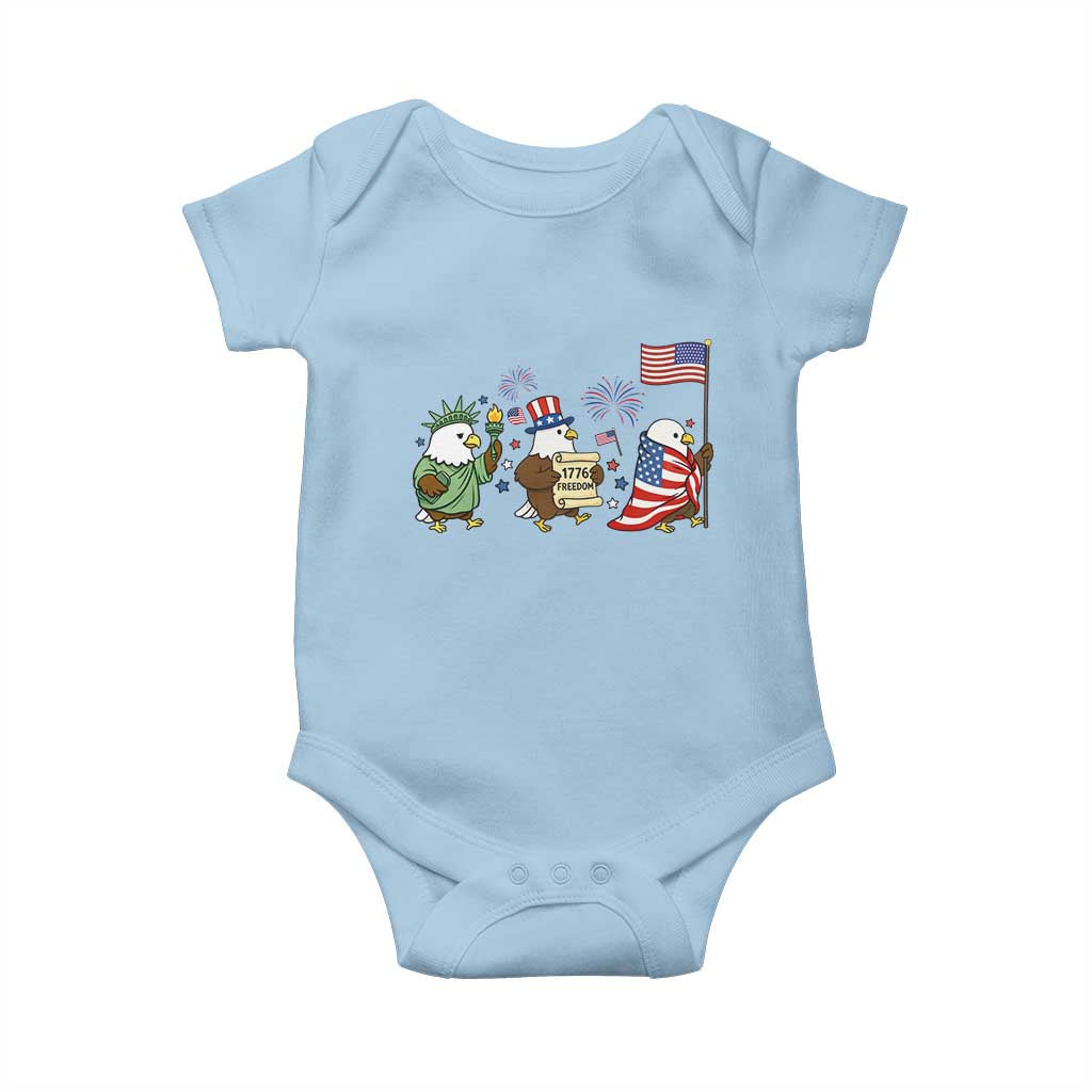 Adorable Patriotic Eagle 250 Years Of Freedom Baby Onesie USA Anniversary Gift