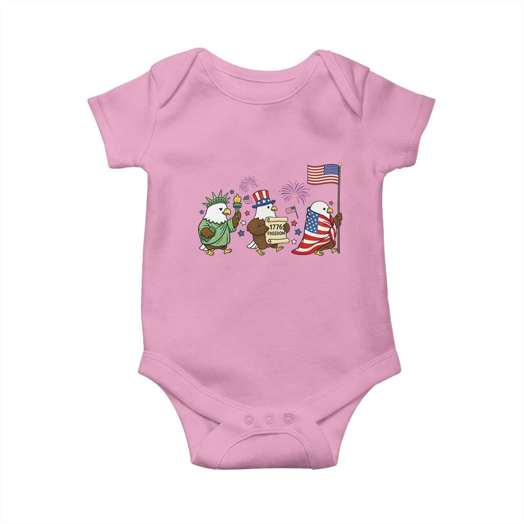 Adorable Patriotic Eagle 250 Years Of Freedom Baby Onesie USA Anniversary Gift