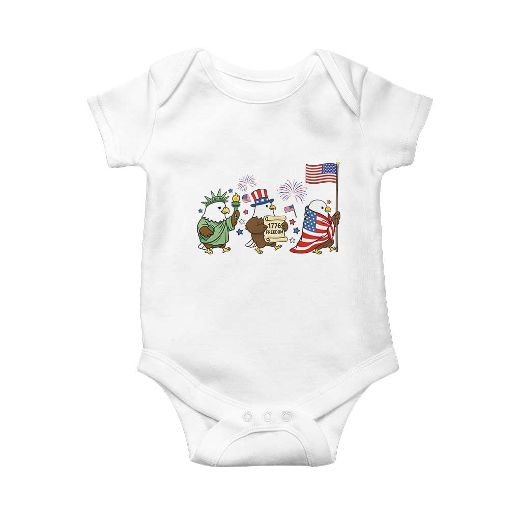 Adorable Patriotic Eagle 250 Years Of Freedom Baby Onesie USA Anniversary Gift