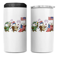 Adorable Patriotic Eagle 250 Years Of Freedom 4 in 1 Can Cooler Tumbler USA Anniversary Gift