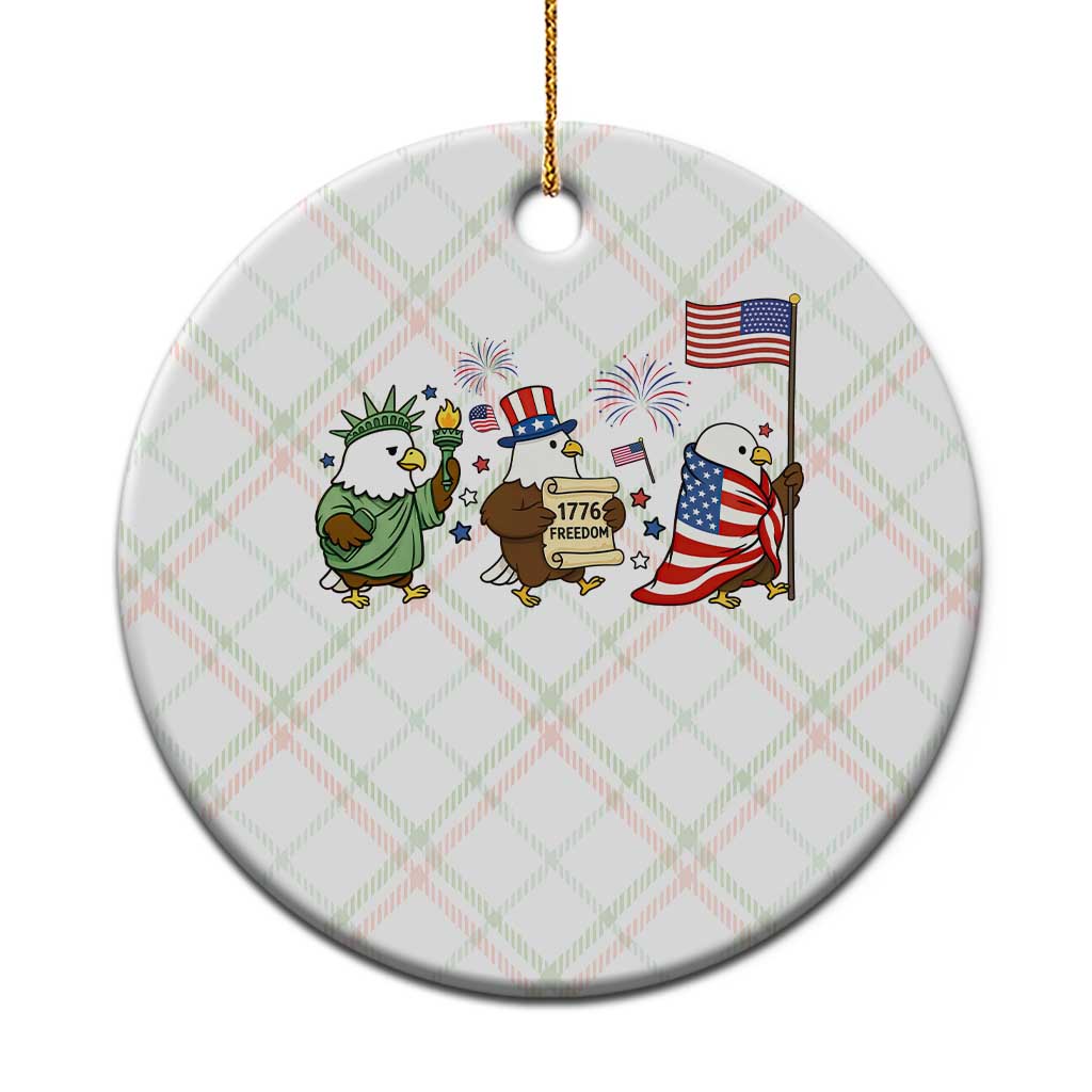 Adorable Patriotic Eagle 250 Years Of Freedom Ceramic Ornament USA Anniversary Gift