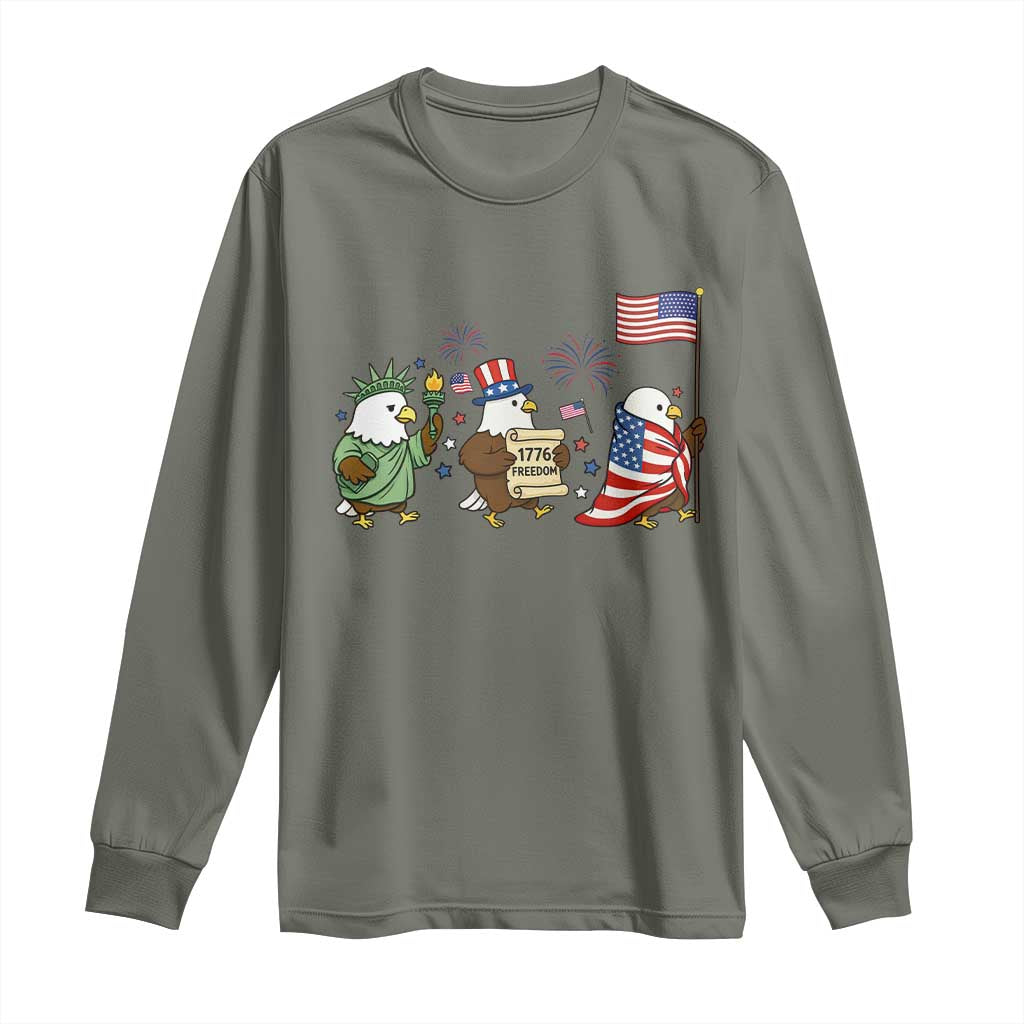 Adorable Patriotic Eagle 250 Years Of Freedom Long Sleeve Shirt USA Anniversary Gift