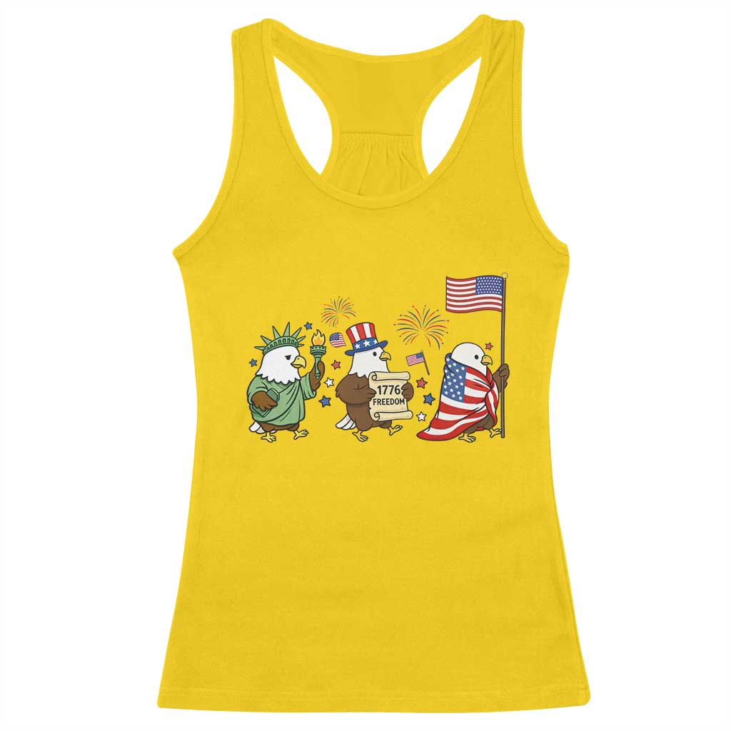 Adorable Patriotic Eagle 250 Years Of Freedom Racerback Tank Top USA Anniversary Gift