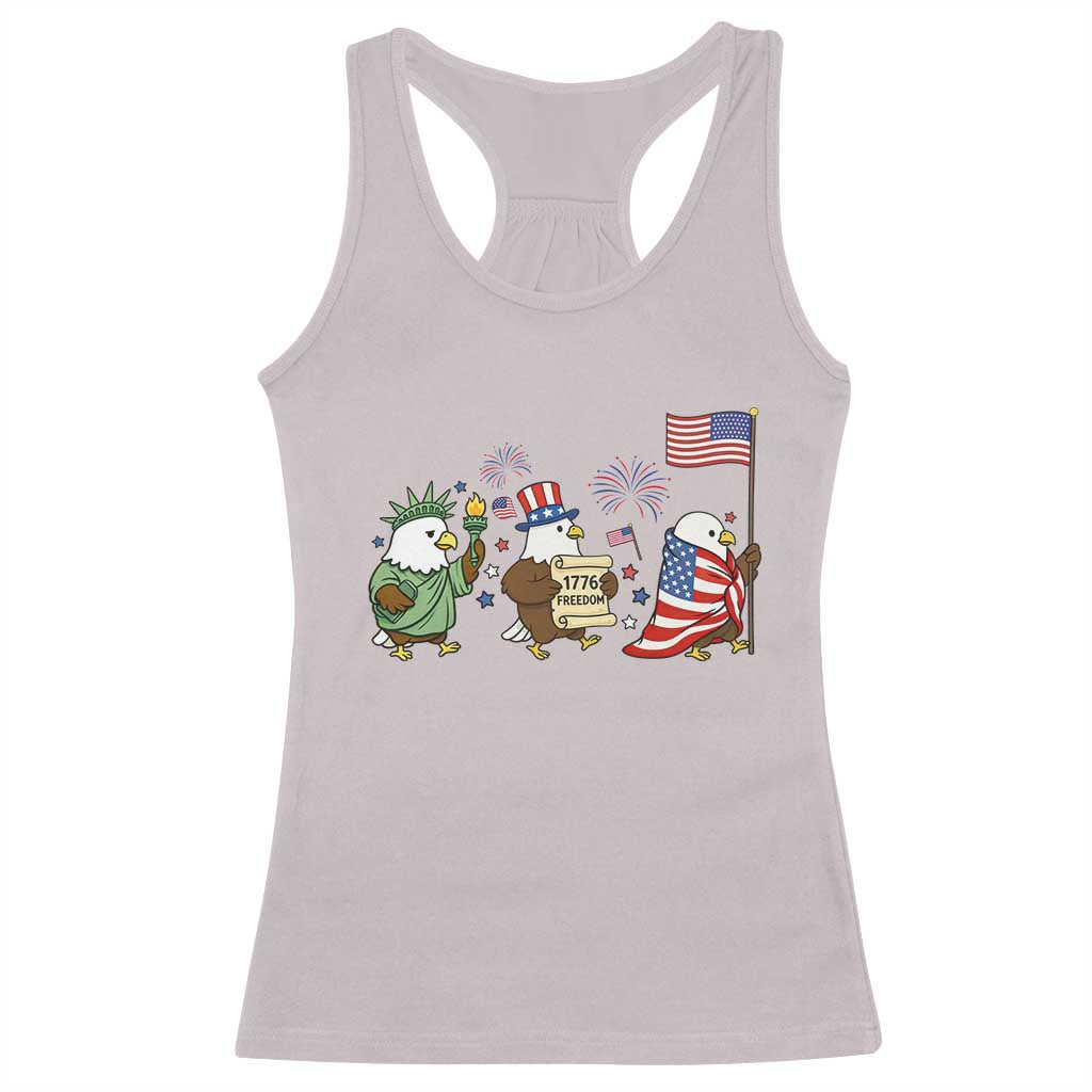 Adorable Patriotic Eagle 250 Years Of Freedom Racerback Tank Top USA Anniversary Gift