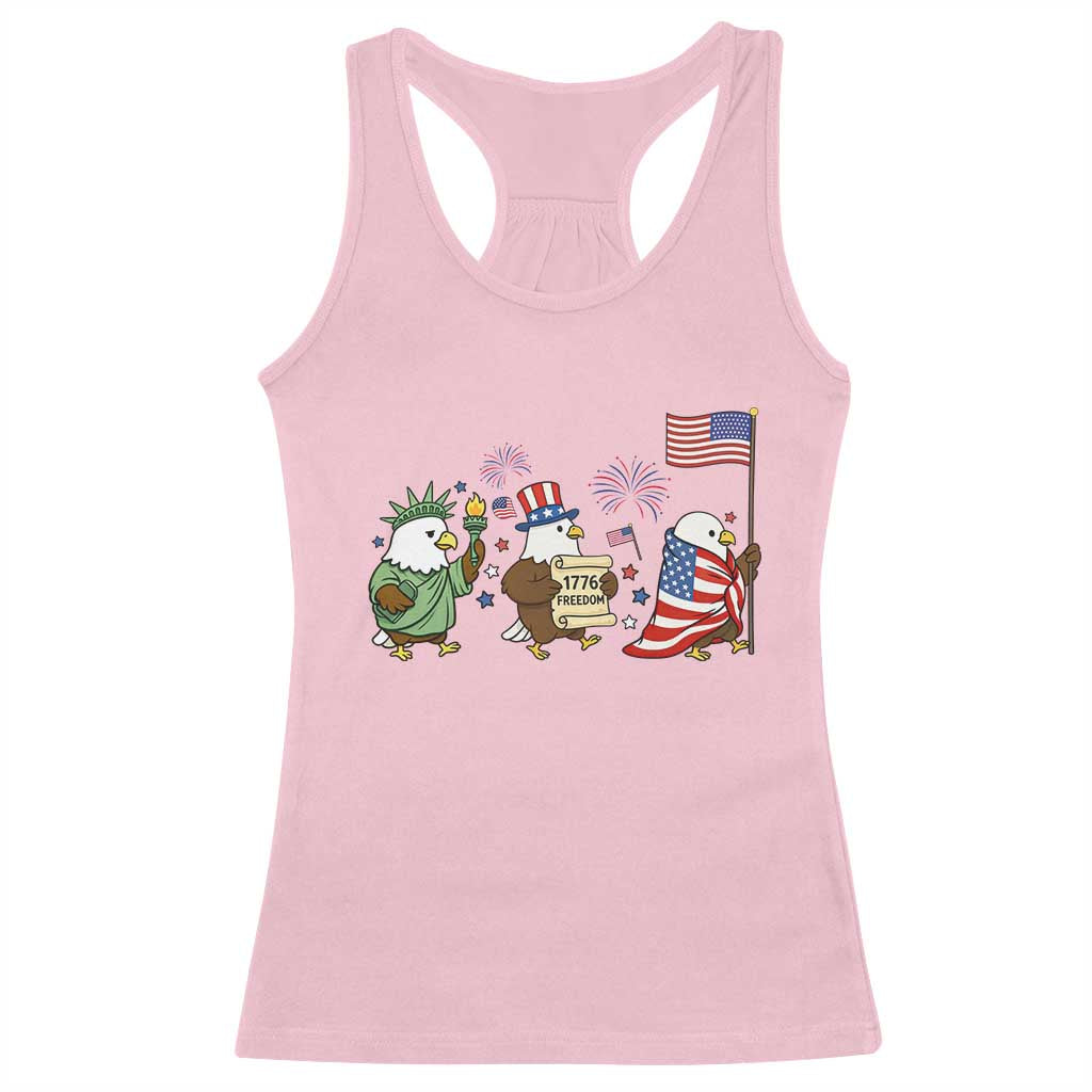 Adorable Patriotic Eagle 250 Years Of Freedom Racerback Tank Top USA Anniversary Gift