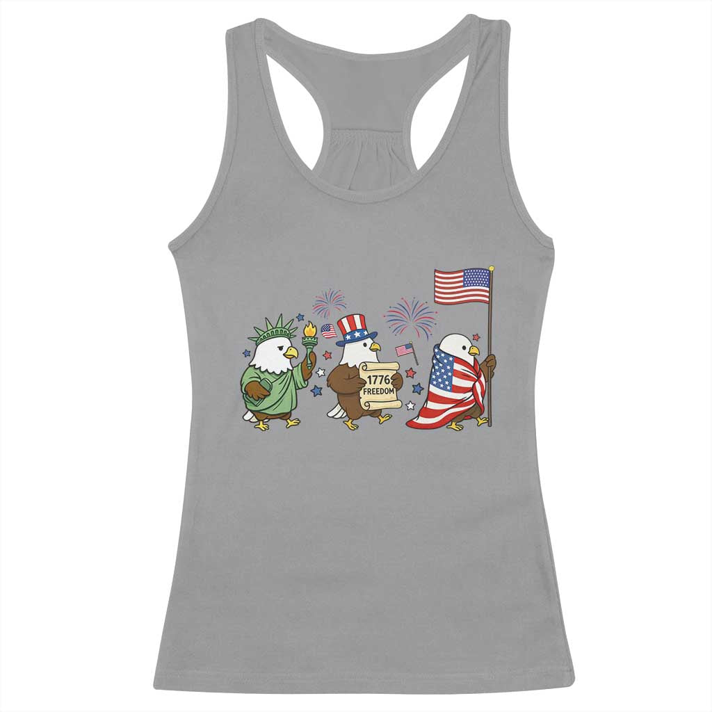 Adorable Patriotic Eagle 250 Years Of Freedom Racerback Tank Top USA Anniversary Gift