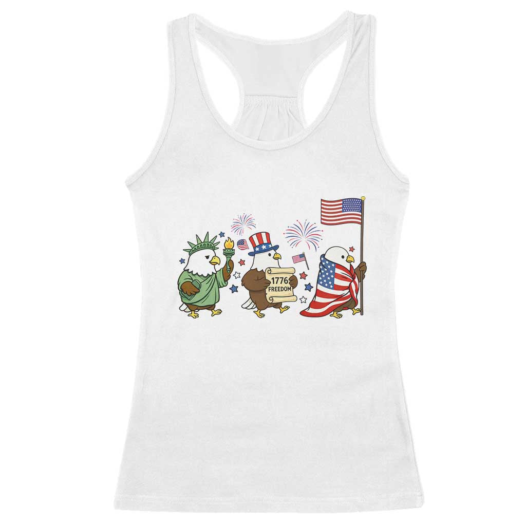 Adorable Patriotic Eagle 250 Years Of Freedom Racerback Tank Top USA Anniversary Gift