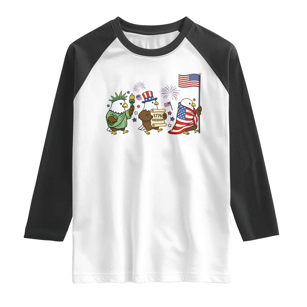 Adorable Patriotic Eagle 250 Years Of Freedom Raglan Shirt USA Anniversary Gift