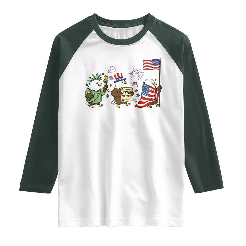 Adorable Patriotic Eagle 250 Years Of Freedom Raglan Shirt USA Anniversary Gift