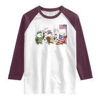 Adorable Patriotic Eagle 250 Years Of Freedom Raglan Shirt USA Anniversary Gift