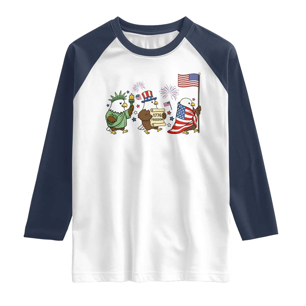 Adorable Patriotic Eagle 250 Years Of Freedom Raglan Shirt USA Anniversary Gift