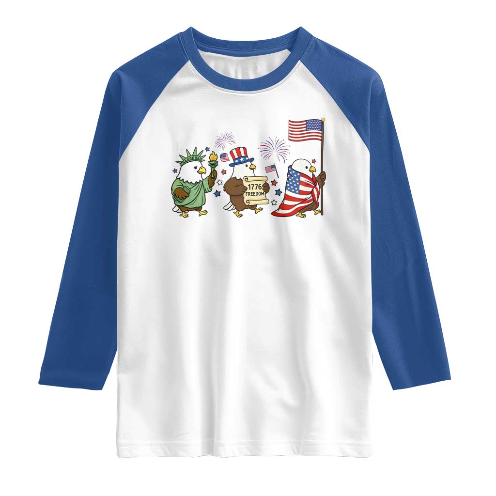 Adorable Patriotic Eagle 250 Years Of Freedom Raglan Shirt USA Anniversary Gift