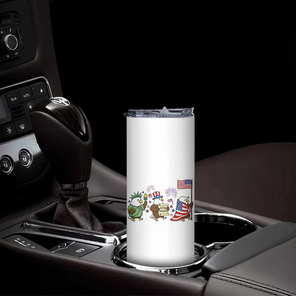 Adorable Patriotic Eagle 250 Years Of Freedom Skinny Tumbler USA Anniversary Gift
