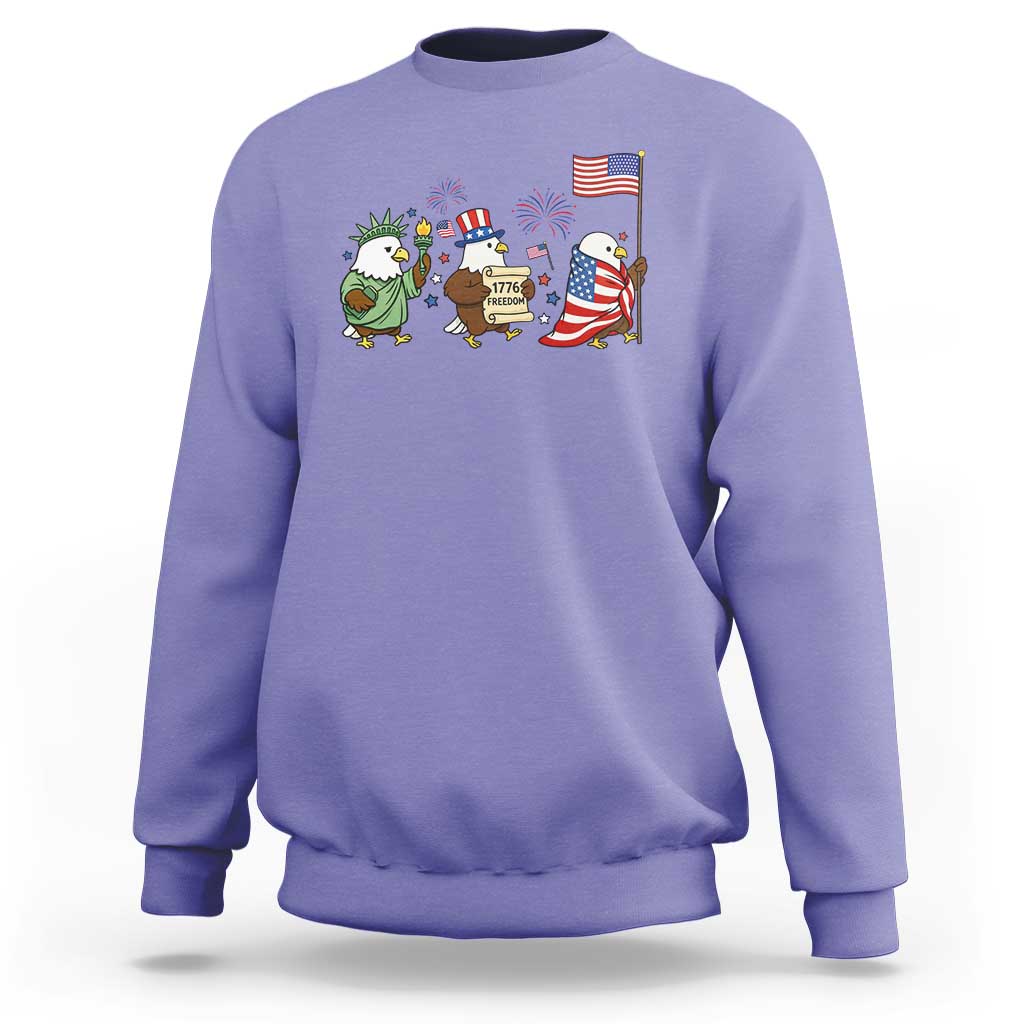 Adorable Patriotic Eagle 250 Years Of Freedom Sweatshirt USA Anniversary Gift
