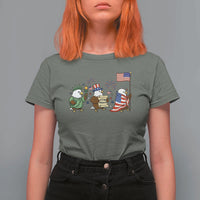 Adorable Patriotic Eagle 250 Years Of Freedom T Shirt For Women USA Anniversary Gift