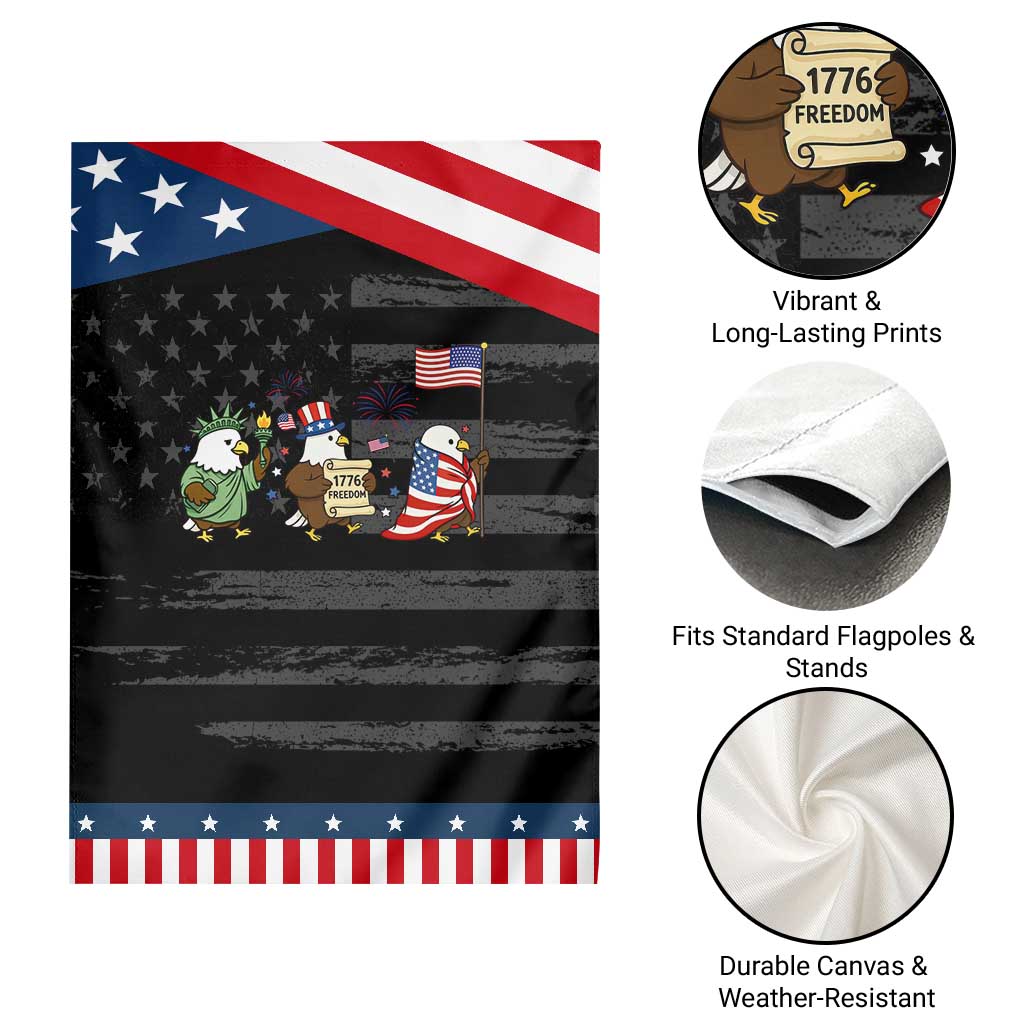Adorable Patriotic Eagle 250 Years Of Freedom Garden Flag USA Anniversary Gift