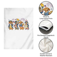 Patriotic Wiener Dog 250th Anniversary Garden Flag Dachshund Lover Gift