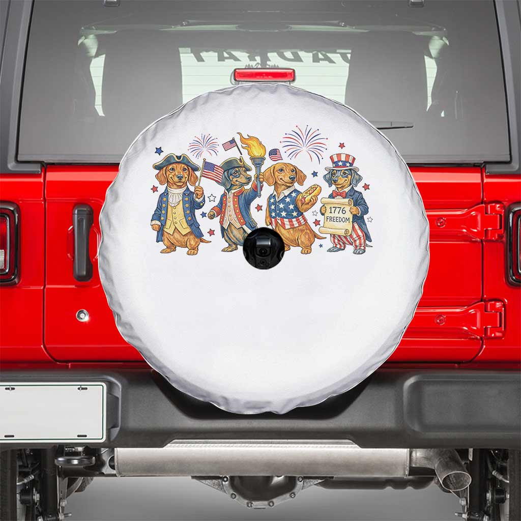 Patriotic Wiener Dog 250th Anniversary Spare Tire Cover Dachshund Lover Gift
