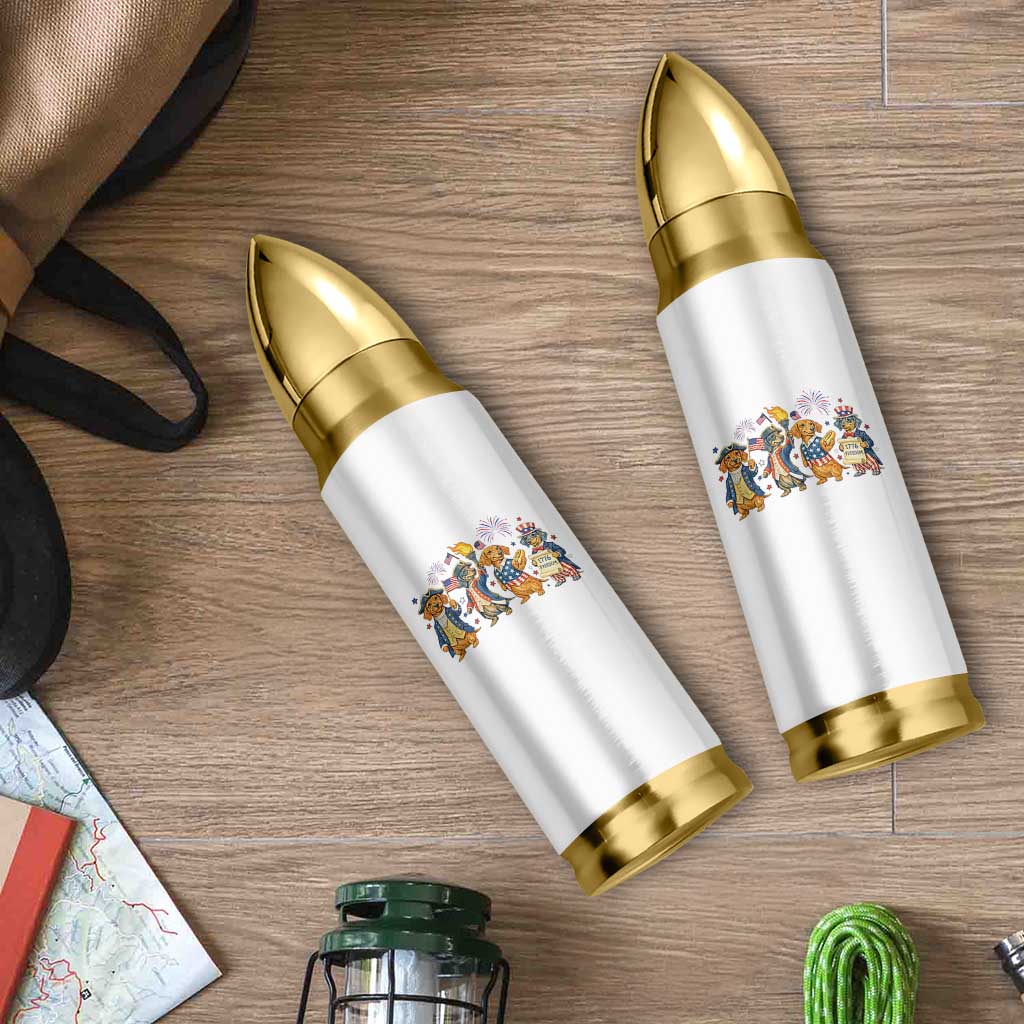 Patriotic Wiener Dog 250th Anniversary Bullet Tumbler Dachshund Lover Gift