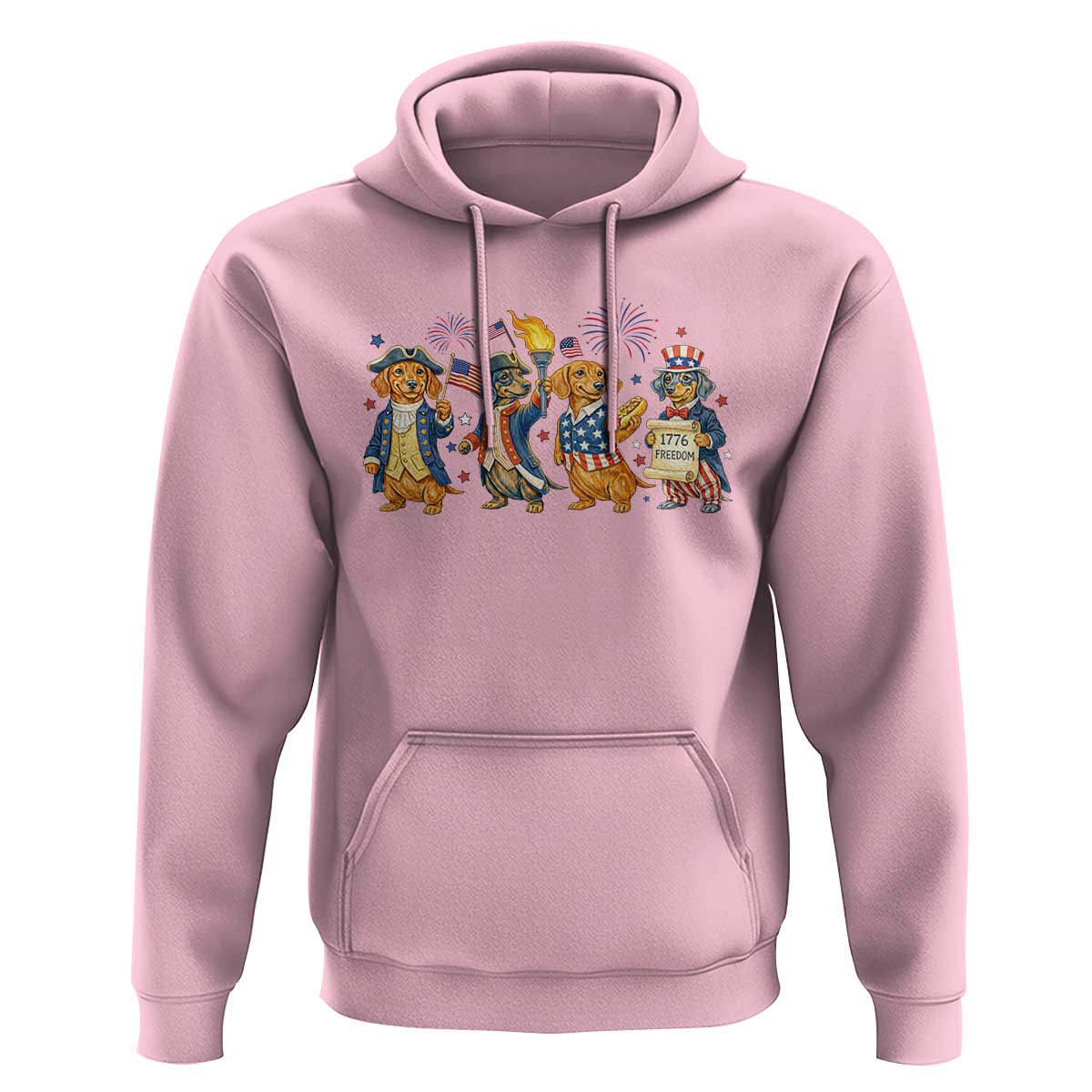 Patriotic Wiener Dog 250th Anniversary Hoodie Dachshund Lover Gift