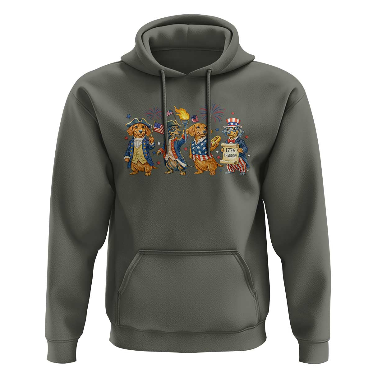 Patriotic Wiener Dog 250th Anniversary Hoodie Dachshund Lover Gift