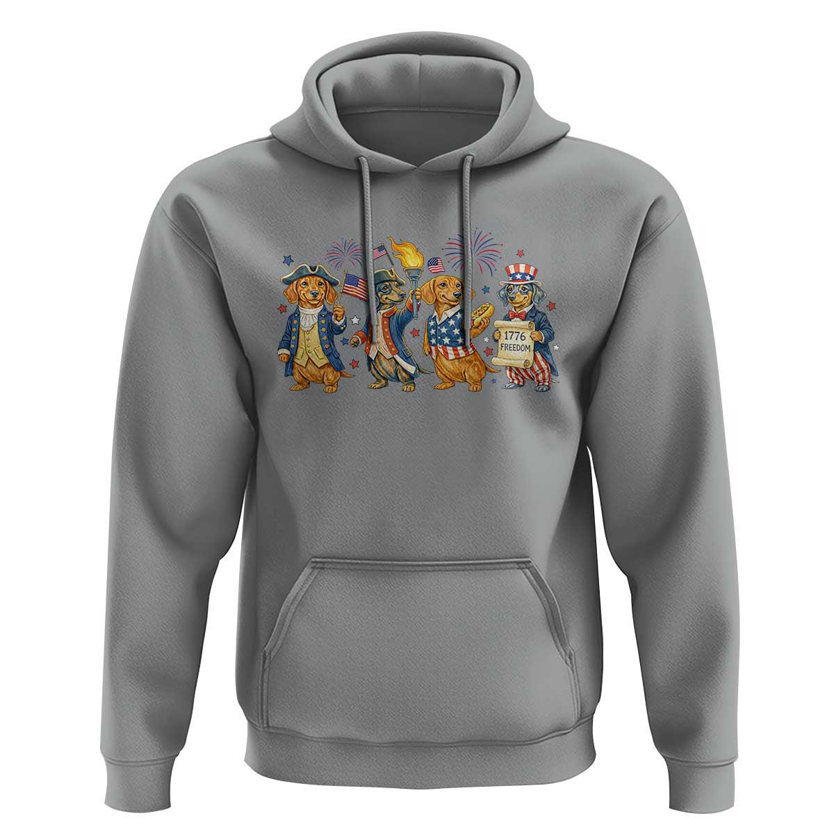 Patriotic Wiener Dog 250th Anniversary Hoodie Dachshund Lover Gift