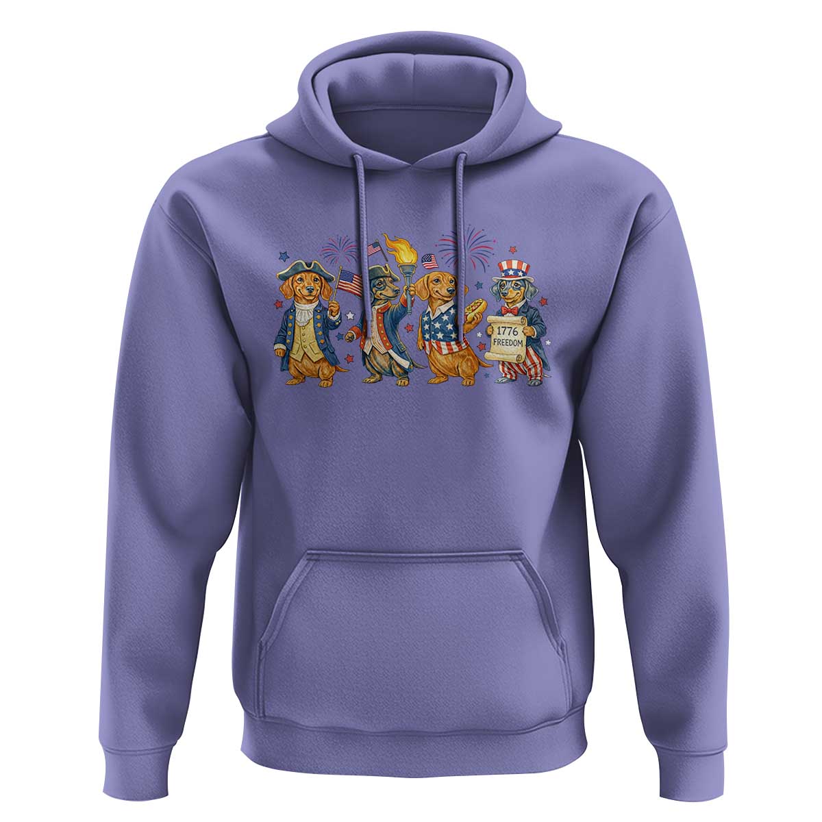 Patriotic Wiener Dog 250th Anniversary Hoodie Dachshund Lover Gift