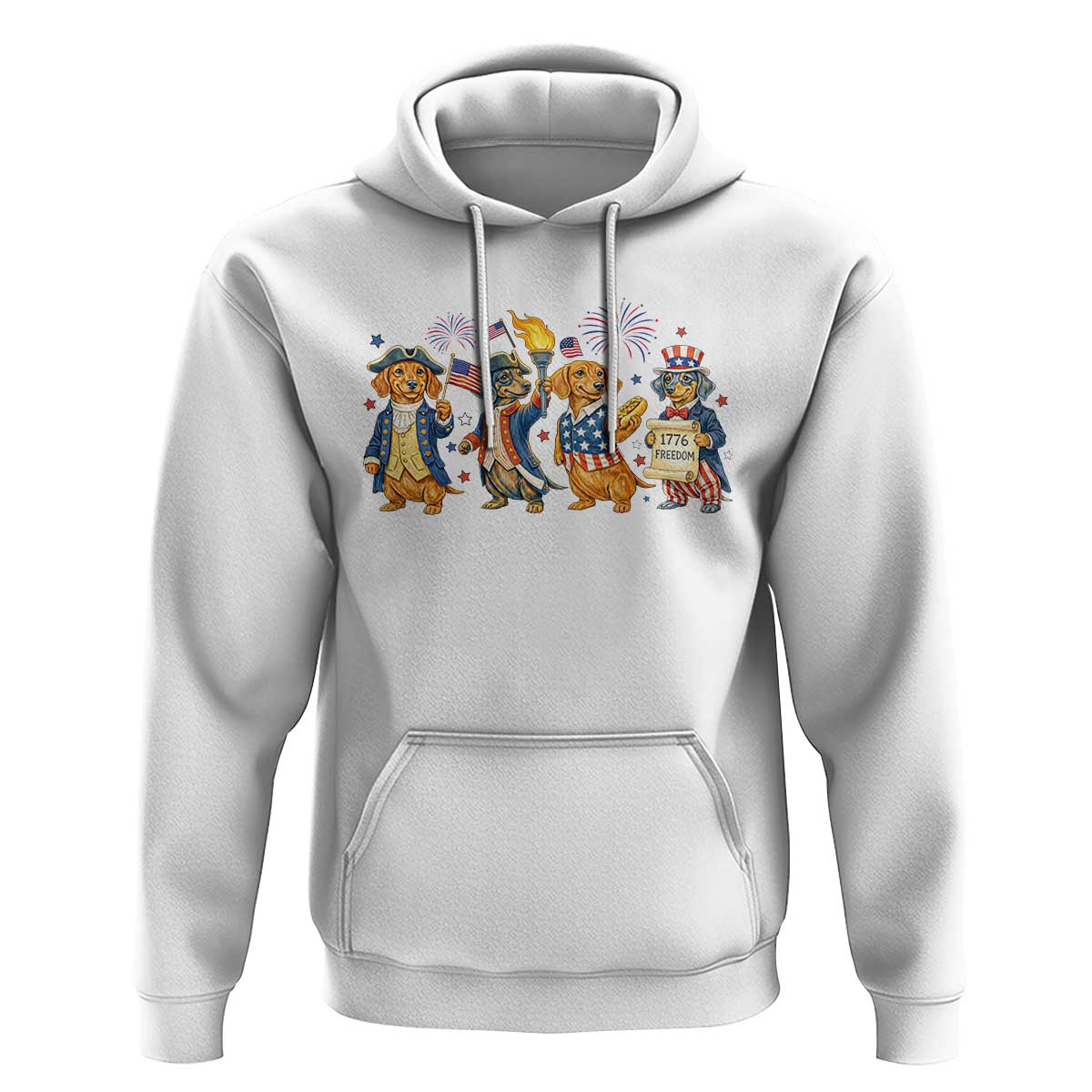 Patriotic Wiener Dog 250th Anniversary Hoodie Dachshund Lover Gift