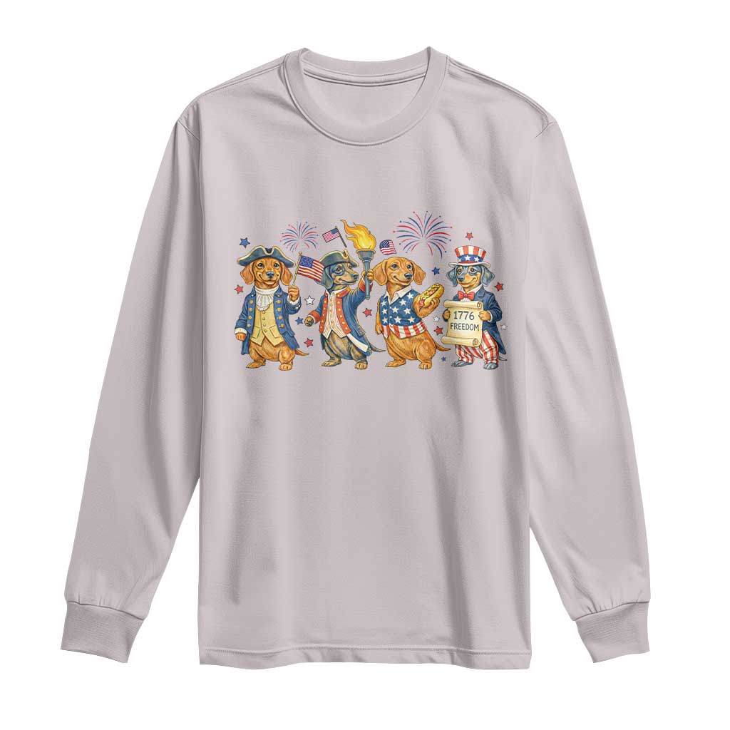 Patriotic Wiener Dog 250th Anniversary Long Sleeve Shirt Dachshund Lover Gift